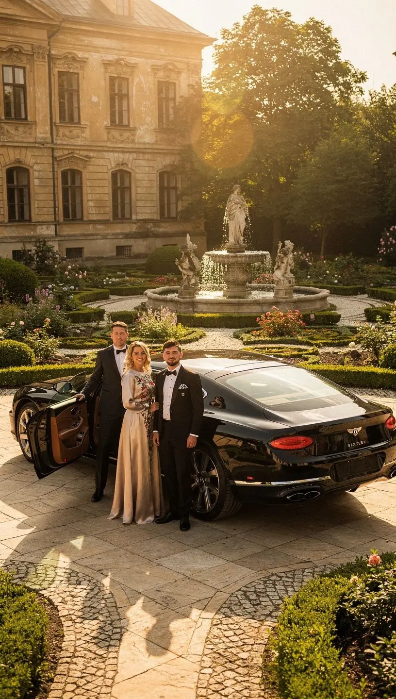 Exkluzivní sportovní auto na malebné české silnici.